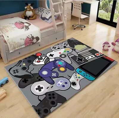 3D Custom Gamer Video Rug Doormat WC Bedroom Games Floor Mat Carpet Playstation~ • £10.08