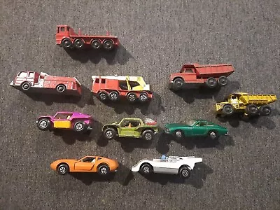 Vintage Matchbox Lesney England Lot Of 10 Diecast Cars And Trucks  • $10