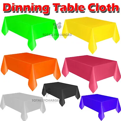 Wipe Clean Tablecloth PVC Vinyl Cover Wipeable Waterproof Table Cloth Protector • £5.49