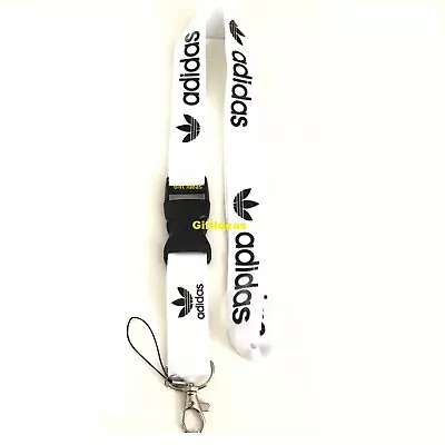 $4.93 • Buy Adidas Lanyard Detachable Keychain IPod Camera Strap Badge ID AdiWhite