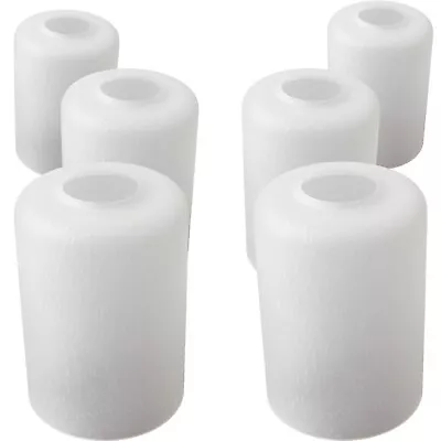 Bubble Glass Shade Lot Of 6 Seeded Cylinder Frosted For Light Fixture Pendant • $67.99