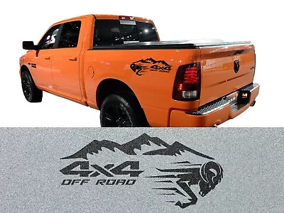 Ram 4x4 Mountain Sticker- Set Of Two 18 Inch Decal For Dodge Ram Pick Up Trucks • $25.50