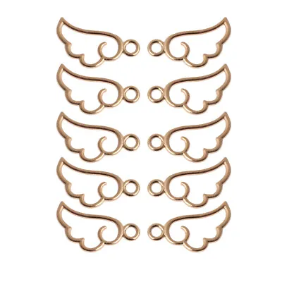 £3.37 • Buy 10Pcs Angel Wing Metal Frame Pendant Open Bezel Setting Resin UV Jewelry Charm