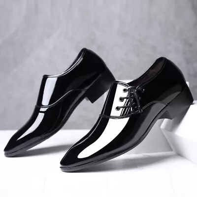 Mens Pointed Toe Wedding Business Party Patent Formal Office Smart Dress Shoes…& • £29.12