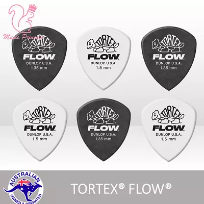 $10.79 • Buy 🔥🎸6x Genuine Jim Dunlop USA TORTEX FLOW ⚫⚪ Assorted Mix Guitar Picks Mediators
