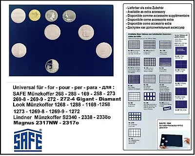 Coin Trays 24 Square Compartments 46mm Blue Safe 186 For Capsules 38 39 40 41 42 • £5.65