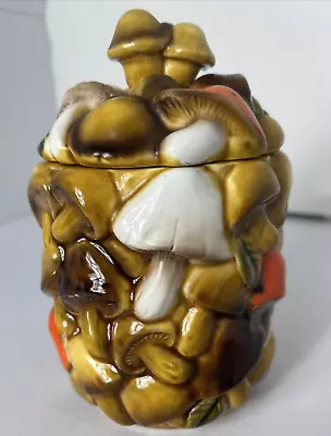 Vintage Ardco High Relief Mushroom Cookie Jar - 70's Japan - Collectible • $40