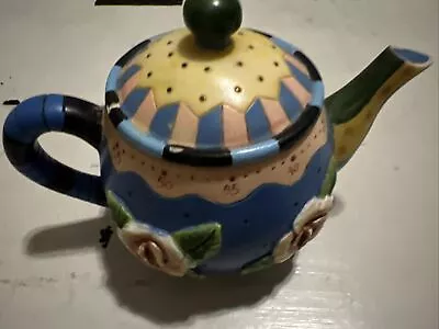 Vintage Milson & Louis Hand Painted Ceramic Timer Teapot Floral Design RARE • $24.99