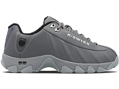 K-Swiss Men ST329 Medium Low Sneaker Steel Gray/High Rise/Black/Gel 06408-035-M • $35