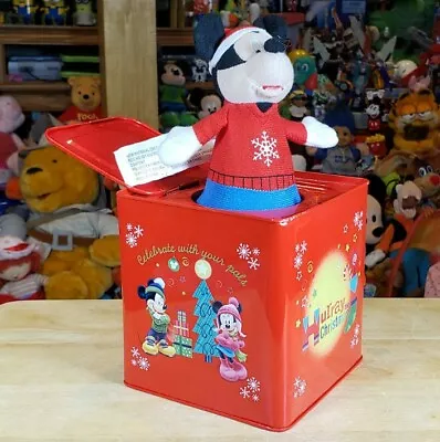 Disney Mickey Mouse Christmas Deck The Halls Jack In The Box Tin 2017 Gemmy  • $20