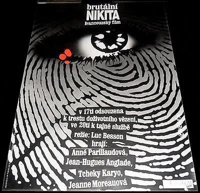 1990 La Femme Nikita ORIGINAL CZECH POSTER Luc Besson Eye Fingerprint Weber Art! • $56.01