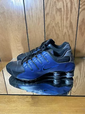 Nike Shox NZ Black Racer Blue Athletic Sneakers Shoes 378341-041 Men's Size 10 • $179.99