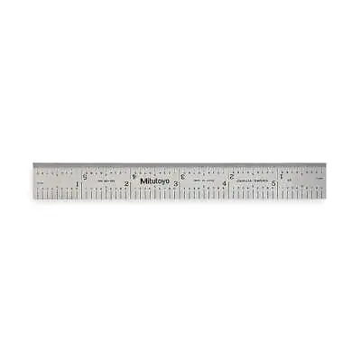 MITUTOYO 182-103 Steel RuleRigid6 In32/64/10/100ths • $18.11