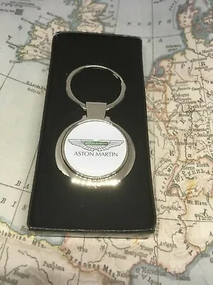 Chrome Keyring With Printed Aston Martin Logo Vanquish Vantage DB9 DB10 • $7.40