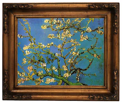 Van Gogh Blossoming Almond Tree Wood Framed Canvas Print Repro 11x14 • $87.86