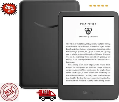 NEW 2022 Amazon Kindle WiFi Black EReader 11th Gen-16GB MEMORY FREE AU SHIPPING • $221.01