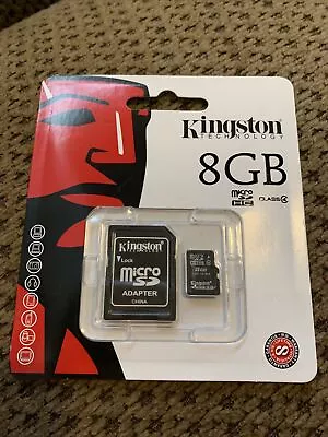 Kingston 8GB Class 4 MicroSDHC Card With Micro SD Adapter SDC4/8GB • $9.99