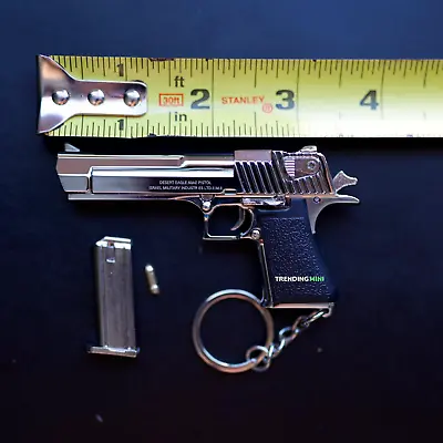 Miniature Gun Desert Eagle With MODEL Bullet Pistol Metal Keychain • $29.99