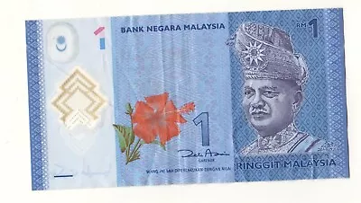 Malaysia - 1 Ringgit Polymer Banknote - # EK0750092 • $1