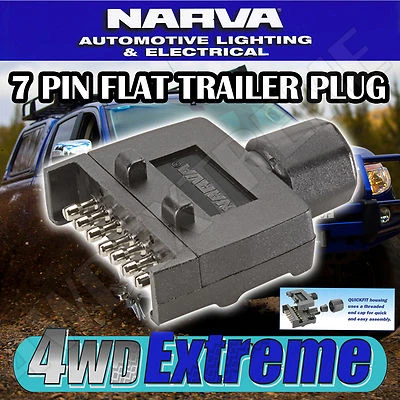 $26 • Buy Narva 82141 7 Pin Flat Trailer Plug Connector Car Male Caravan Camper