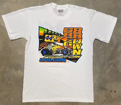 Vintage 1992 Greg Brown Autographed Sprint Car Tee - Medium • $34.99