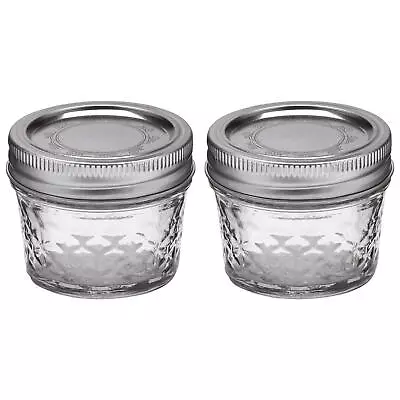 Ball Mason 4oz Quilted Jelly Jars With Lids And Bands Set Of 2 • $17.24