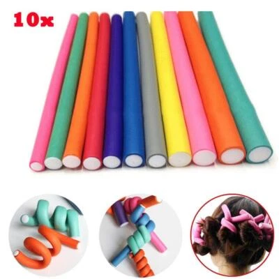 $14.89 • Buy Bendy Hair Rollers Foam Curlers Soft Sleep-In Twists Curls Beach Waves Styling