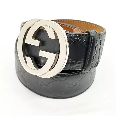 Gucci Belt  Black  Leather 1456116 • $86