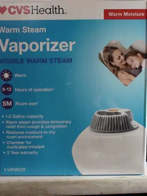 CVS Health Warm Steam Vaporizer Small Room Size 1 Gallon Capacity 9-12 Hours  • $12.99