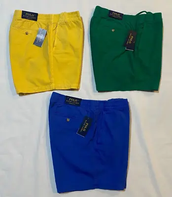 NWT-Polo Ralph Lauren Stretch Classic Fit 5  Inch Inseam Chino Shorts See Colors • $34.99