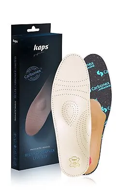 Cowhide Orthotic Insoles With Metatarsal And Longitudinal Arch Support For Shoes • £18.89