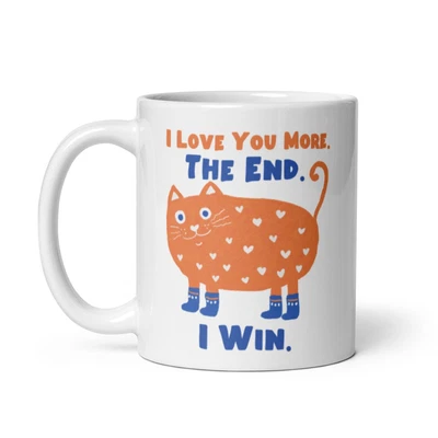 $26.99 • Buy Funny Orange Cat Mug Valentine's Gift For Him Or For Her Cute Cup For Women And