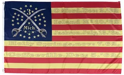 3rd Michigan Cavalry 3x5 Flag • $12.16