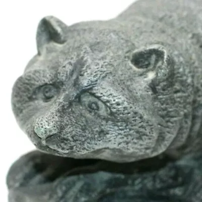 £14.55 • Buy Henri Studio Palatine IL Cast Stone Racoon Garden Statue Figurine Light Grey 