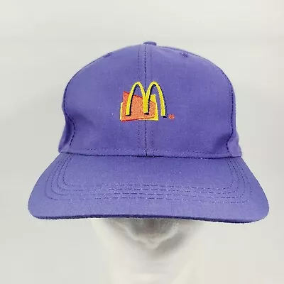McDonald’s Crest Uniform Employee Hat Purple Snapback Adjustable Embroidered Cap • $15.99
