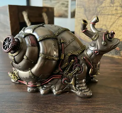 Custom Made Steampunk Giant Land Snail Figurine Statue Décor With Trinket Box • $69.95