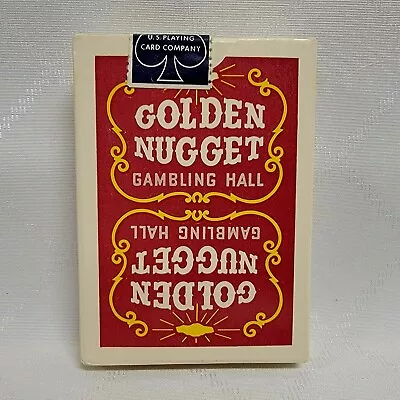 Golden Nugget Las Vegas Gambling Hall Playing Cards Red Sealed Vintage • $110