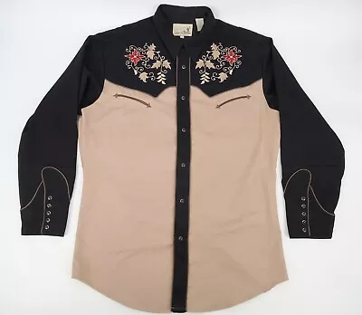 Vintage Roper Men's 2XL Pearl Snap Embroidered Floral Western Shirt • $56.21