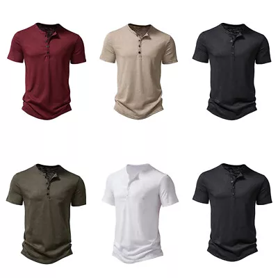 Bamboo Cotton Sleeve V Neck T T-Shirts Men 2023 New Ultra-Soft Slim Fit. • £12.90