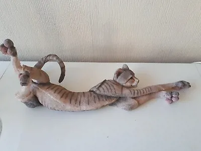 Cleo Cat A Breed Apart Large Stretching Ornament Figure 26cm Long Unboxed • £60