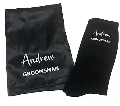 Personalised Wedding Best Man Grooms And Groomsman Socks And Boxers Set • $25