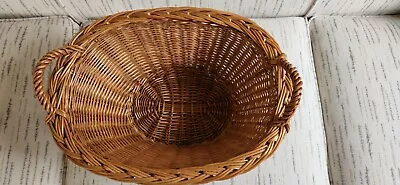 Vintage Woven Harvest Basket • $20