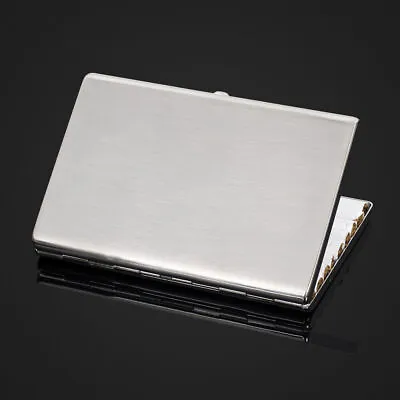 Stainless Metal Steel Ultra-thin Cigarette Case For 100's CigarettesHolder Box • $7.99