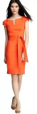 MILLY Orange Haley Trapunto Work/ Office Dress Size 12 • $29.99