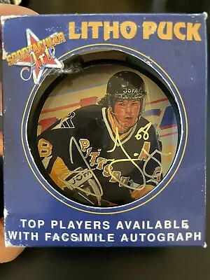 $19.99 • Buy 1996 Jaromir Jagr - Pittsburgh Penguins Litho Puck W/ Original Box