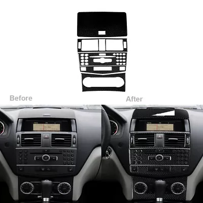 5Pcs Carbon Fiber Interior Dash Set Kit For Mercedes-Benz C Class W204 2007-2010 • $36.28