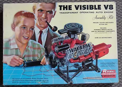 Renwal Model The Visible V8 Transparent Operating Auto Engine Assembly Kit 1960 • $598.37