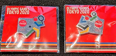 TOKYO 2020 OLYMPICS- COKE TENNIS And VOLLEYBALL PINS- New In Package • $7.99