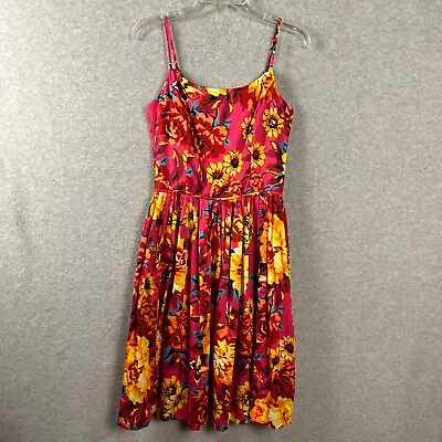 Isaac Mizrahi Target Dress Women’s 4 Multicolor Floral Sleeveless Cami Pleated • $21.70