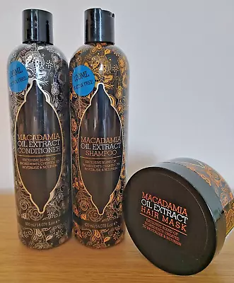 Hair Care Macadamia Oil Extract Shampoo & Conditioner (400ml) &Hair Mask (250ml) • £11.39